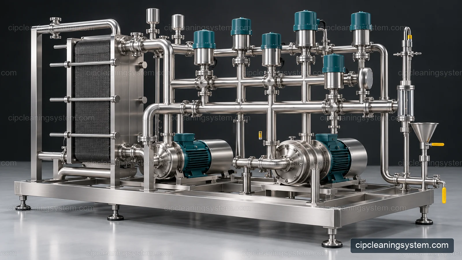 AI-generated configuration illustration for Automatic CIP system